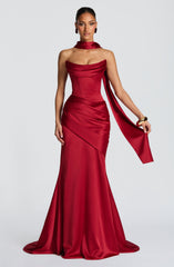 Sybil Scarf - Deep Red
